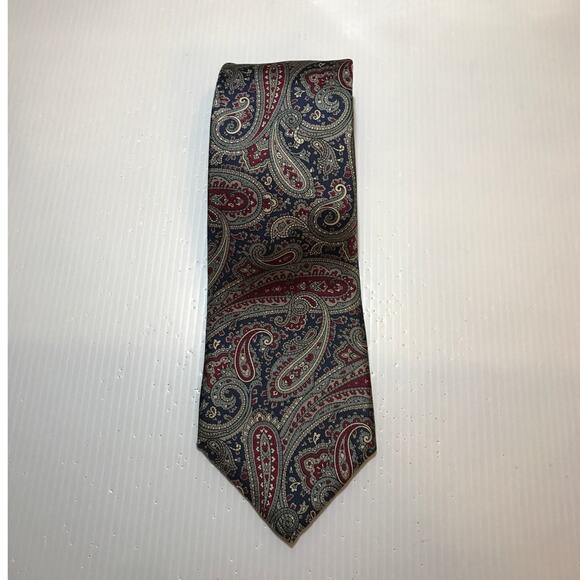 Dillard’s Italian Silk Paisley Classic Wide Necktie - Picture 1 of 4